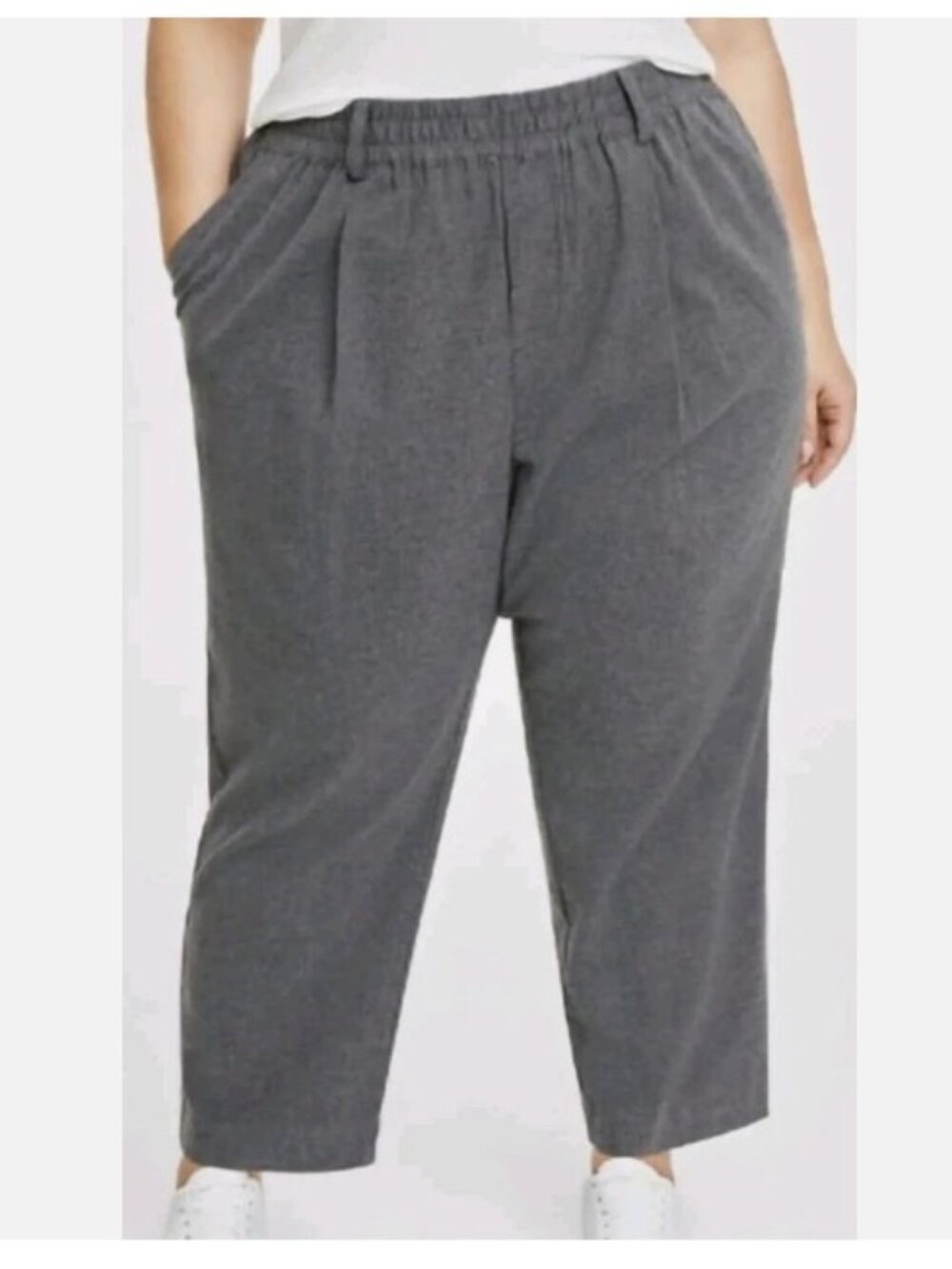 NEW ON 34th Women's Plus Size Plaid Brushed Relaxed Ankle Pants Size 3X